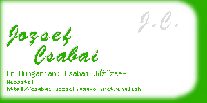 jozsef csabai business card